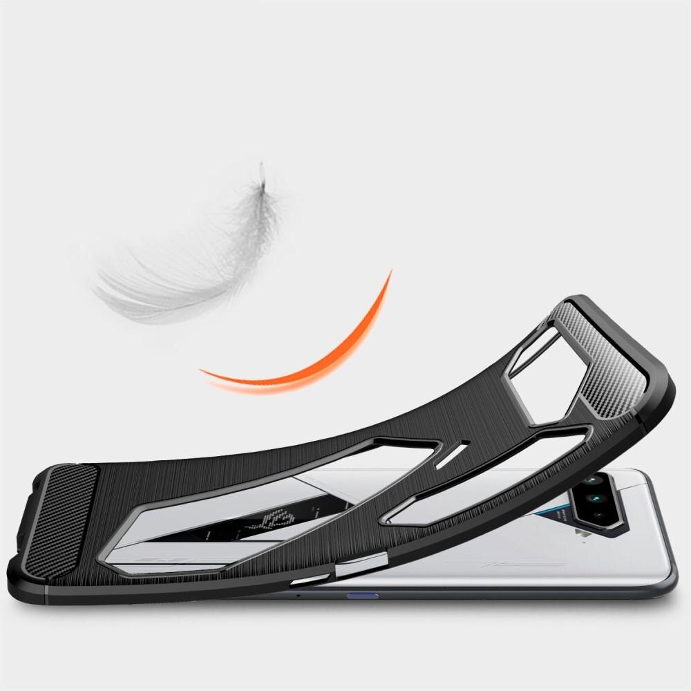 Cover TPU Brushed Asus ROG Phone 5 Nero
