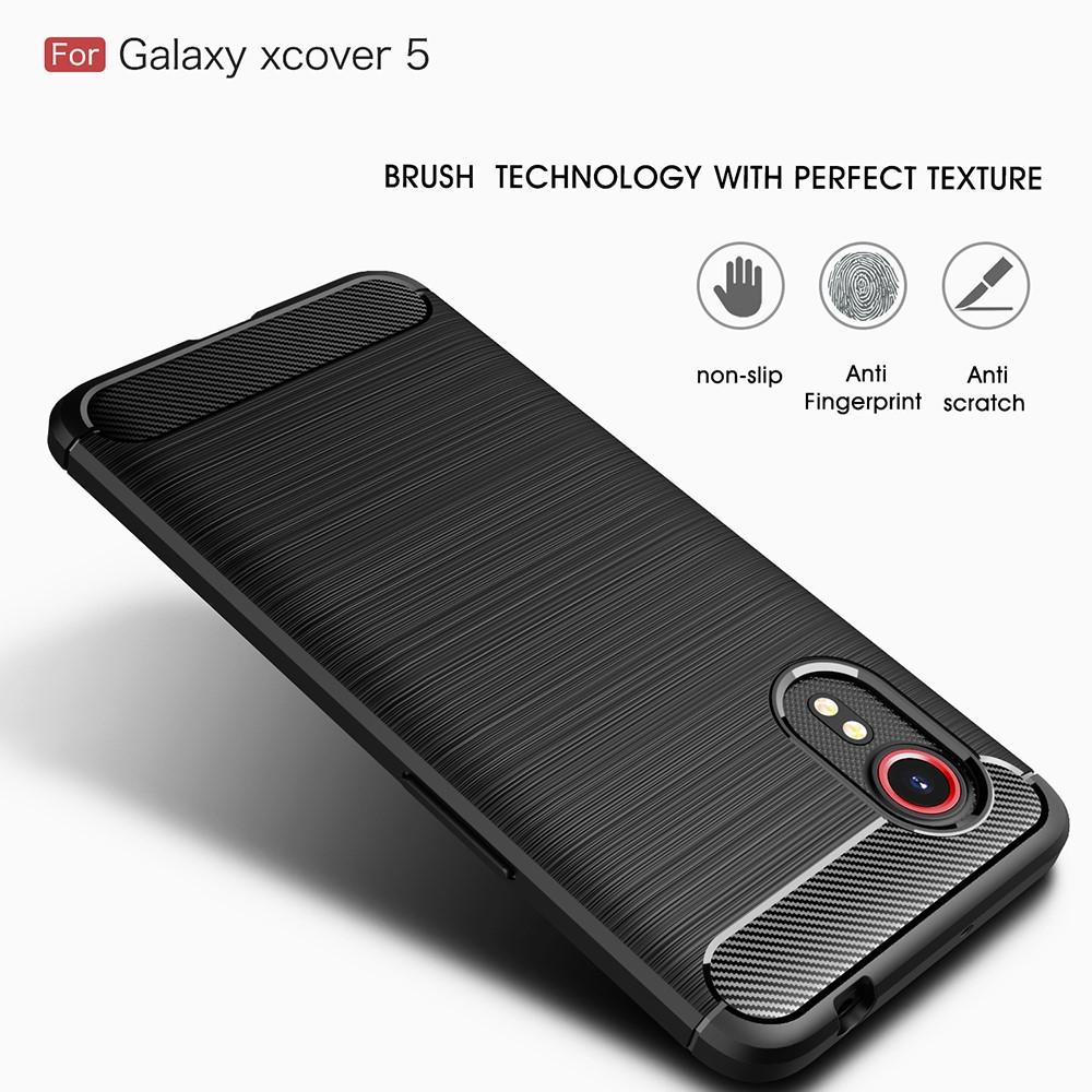 Cover TPU Brushed Samsung Galaxy Xcover 5 Nero