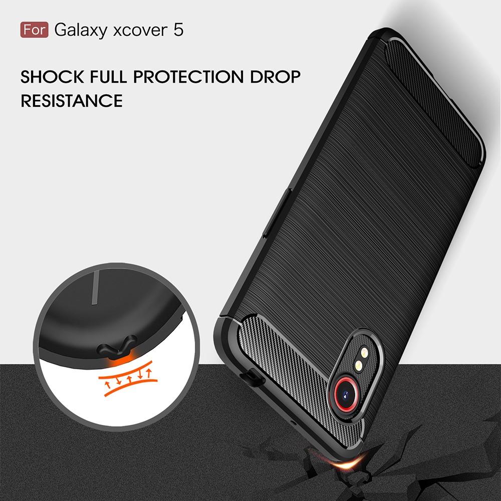 Cover TPU Brushed Samsung Galaxy Xcover 5 Nero