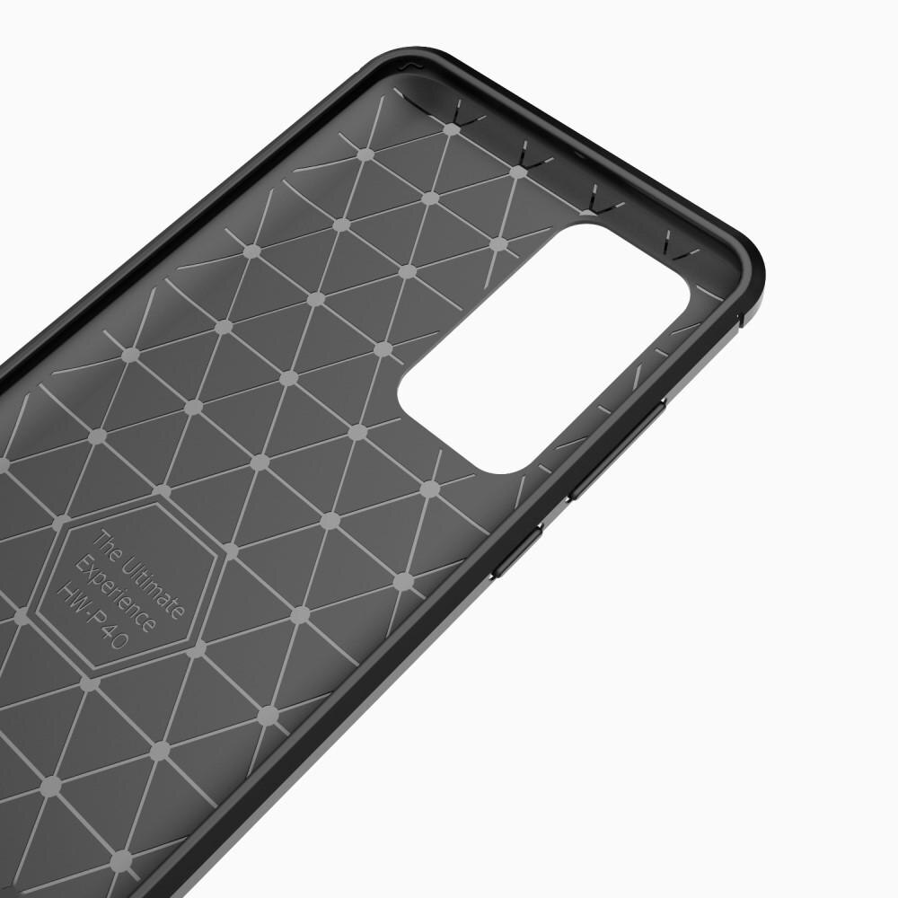 Cover TPU Brushed Huawei P40 Nero