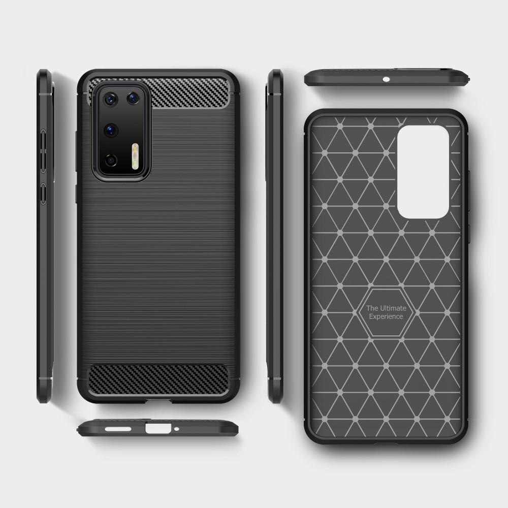 Cover TPU Brushed Huawei P40 Nero