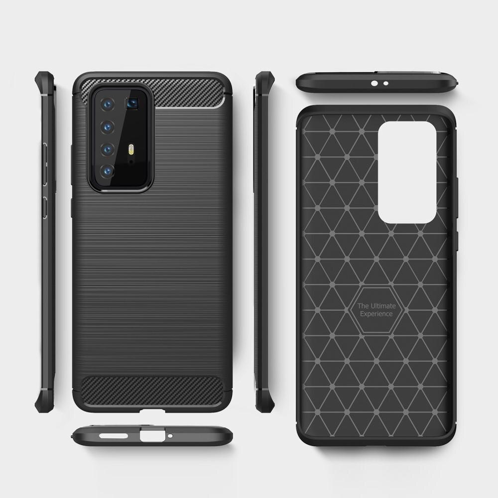Cover TPU Brushed Huawei P40 Pro Nero