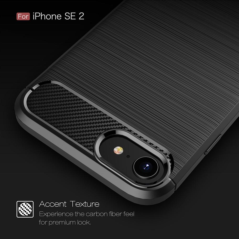 Cover TPU Brushed iPhone SE 2022 Nero