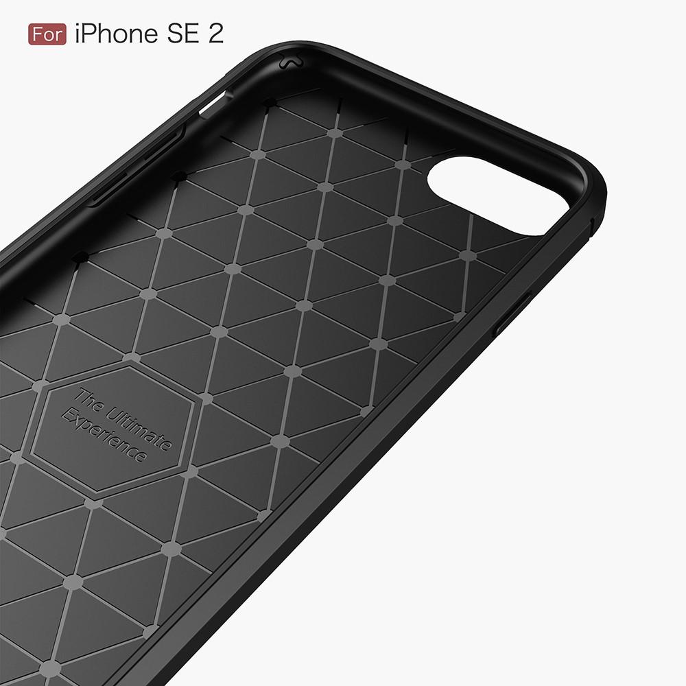 Cover TPU Brushed iPhone SE 2022 Nero