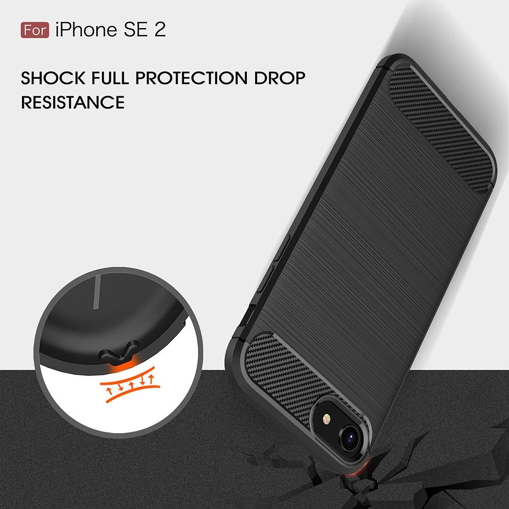 Cover TPU Brushed iPhone SE 2022 Nero