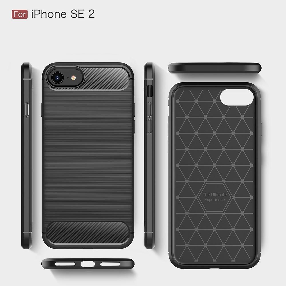 Cover TPU Brushed iPhone SE 2022 Nero