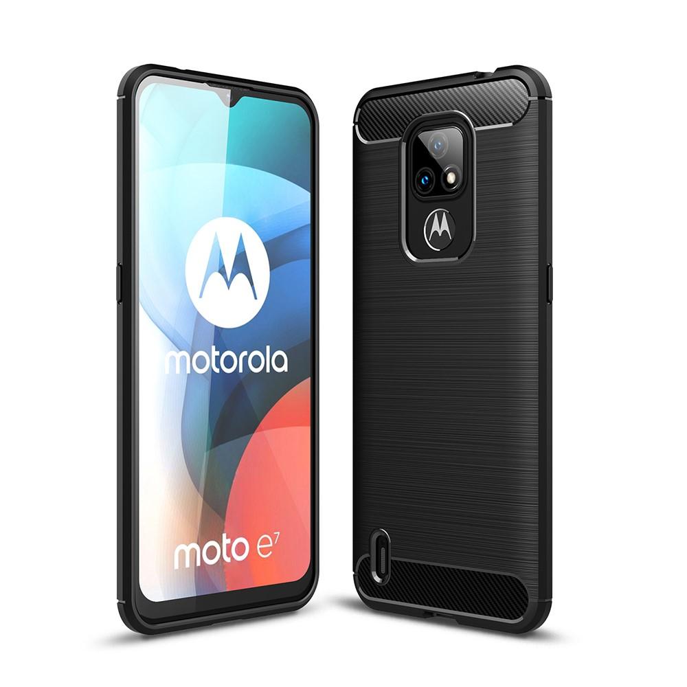 Cover TPU Brushed Motorola Moto E7 Nero