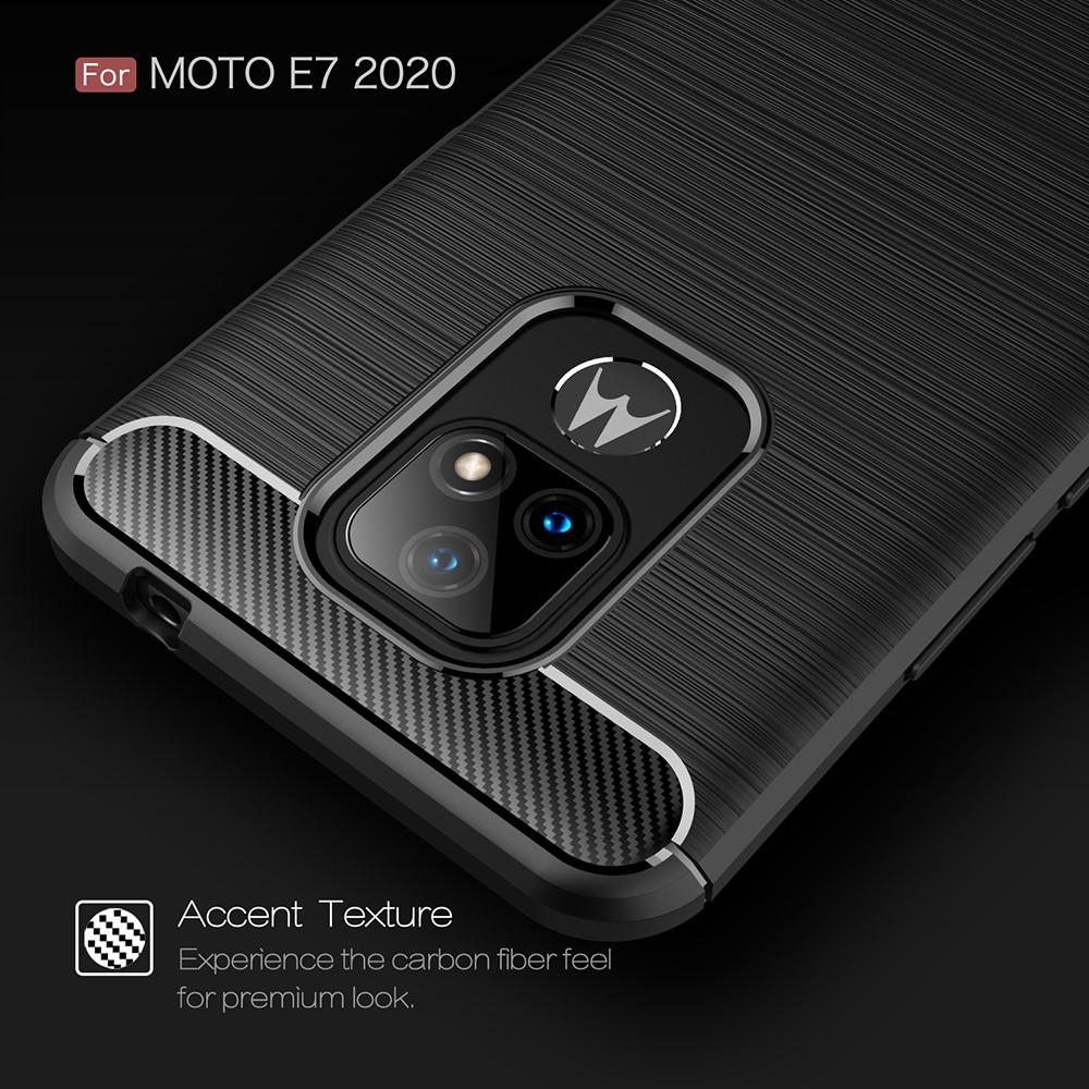 Cover TPU Brushed Motorola Moto E7 Nero