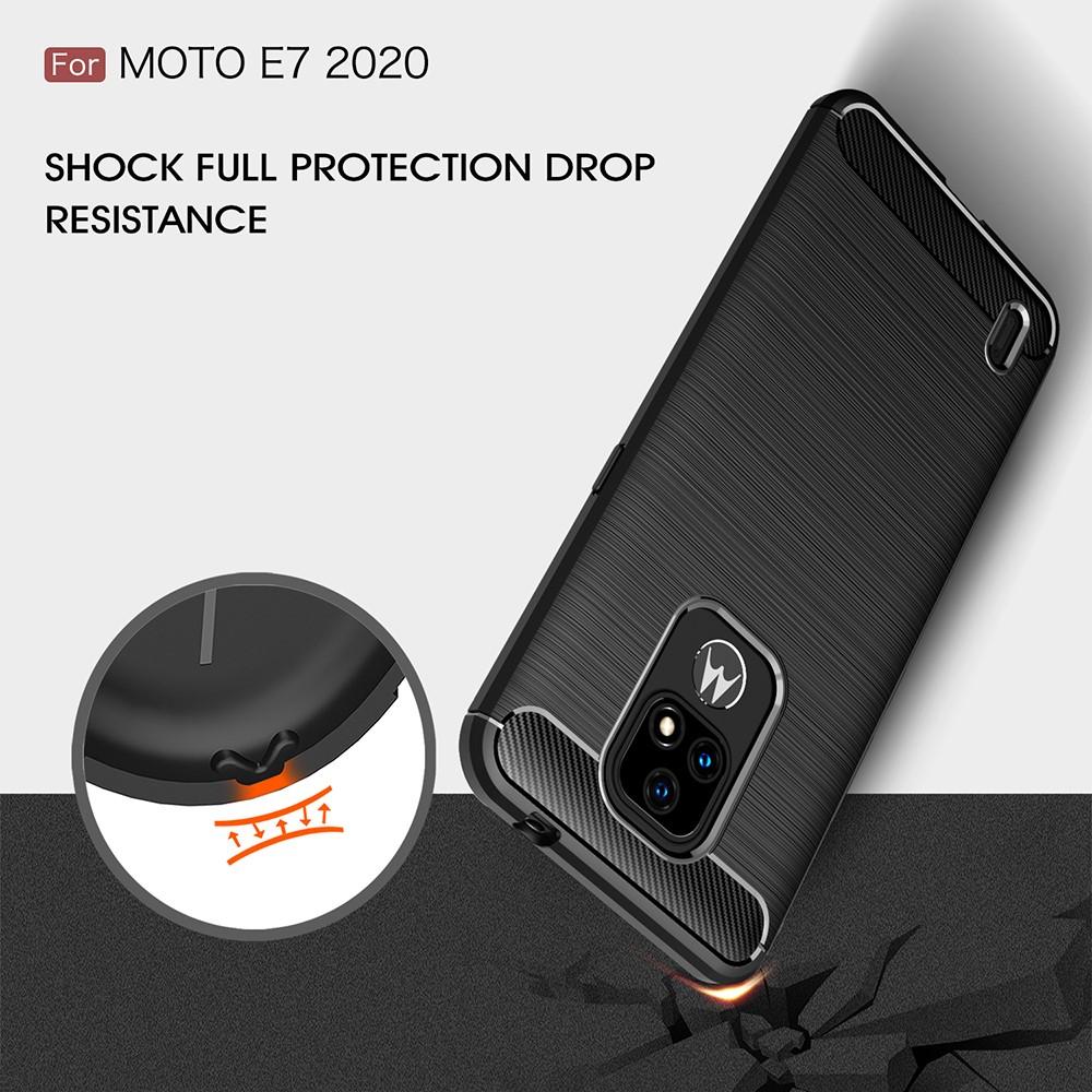 Cover TPU Brushed Motorola Moto E7 Nero