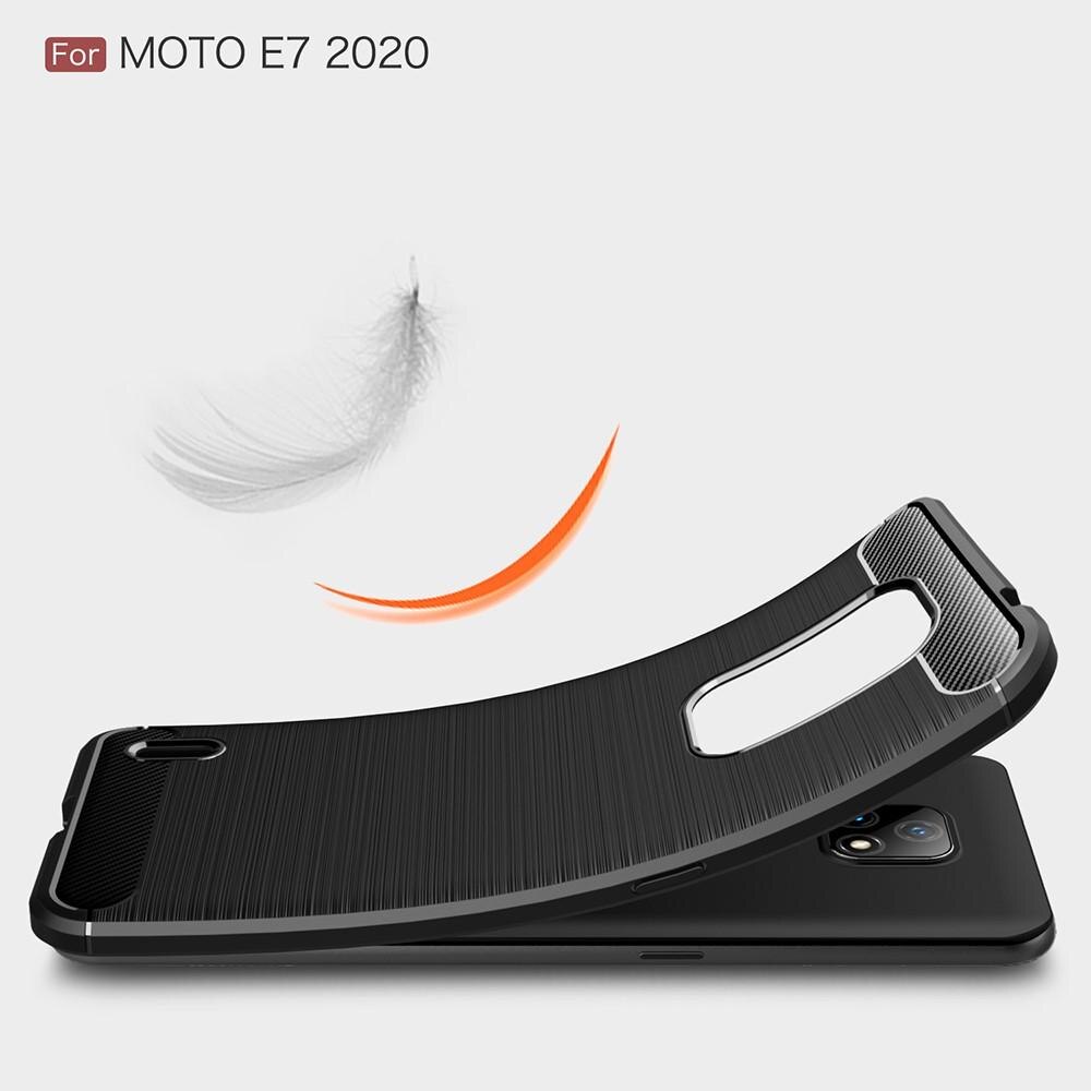 Cover TPU Brushed Motorola Moto E7 Nero