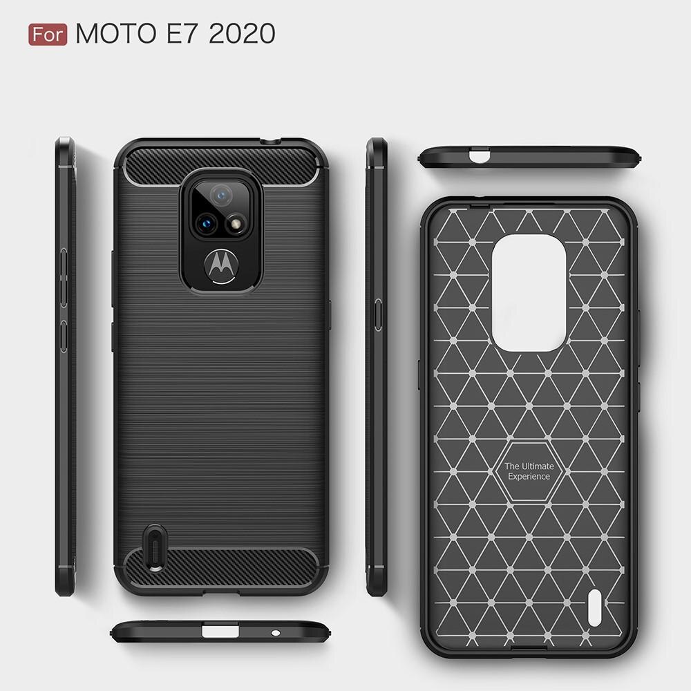 Cover TPU Brushed Motorola Moto E7 Nero