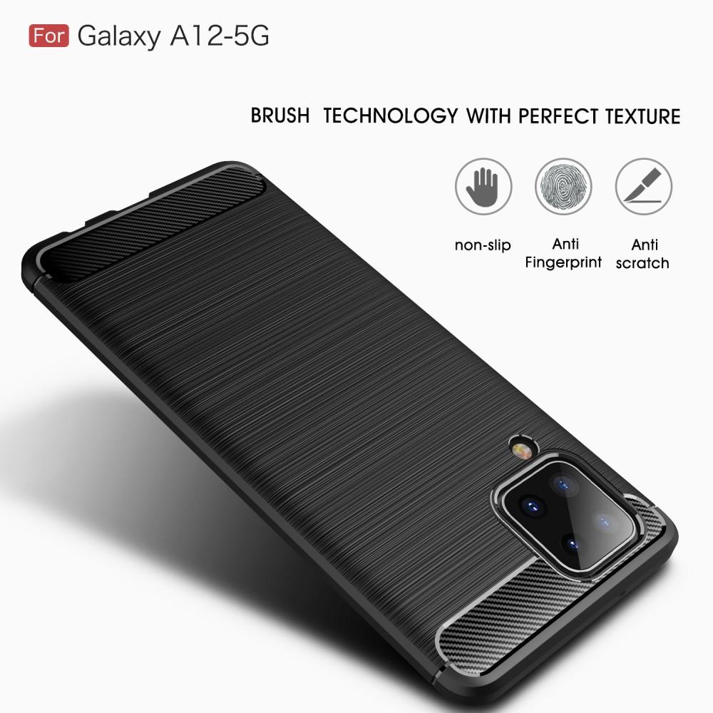 Cover TPU Brushed Samsung Galaxy A12 5G Nero