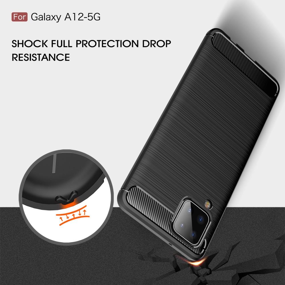 Cover TPU Brushed Samsung Galaxy A12 5G Nero