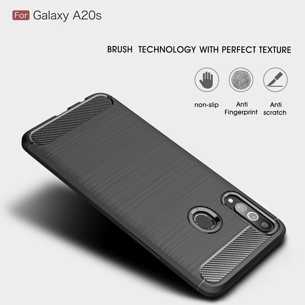 Cover TPU Brushed Samsung Galaxy A20s Nero