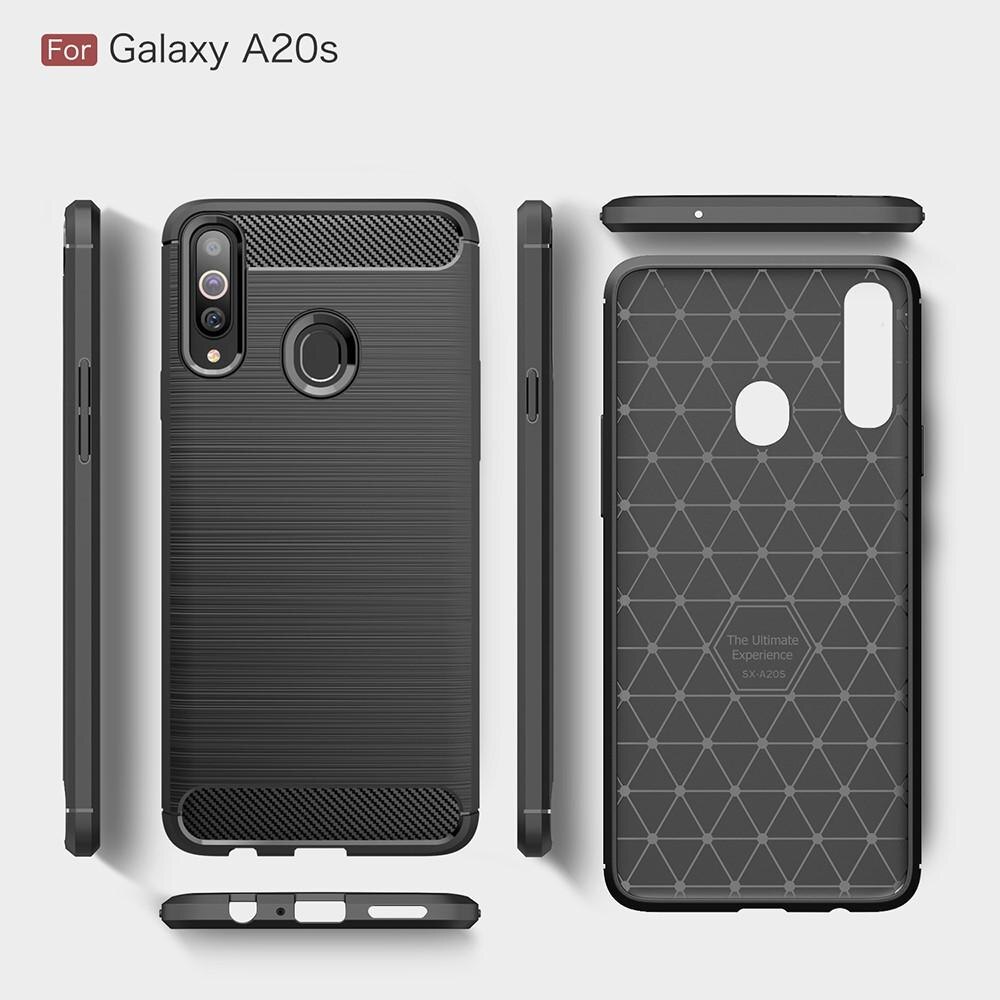 Cover TPU Brushed Samsung Galaxy A20s Nero