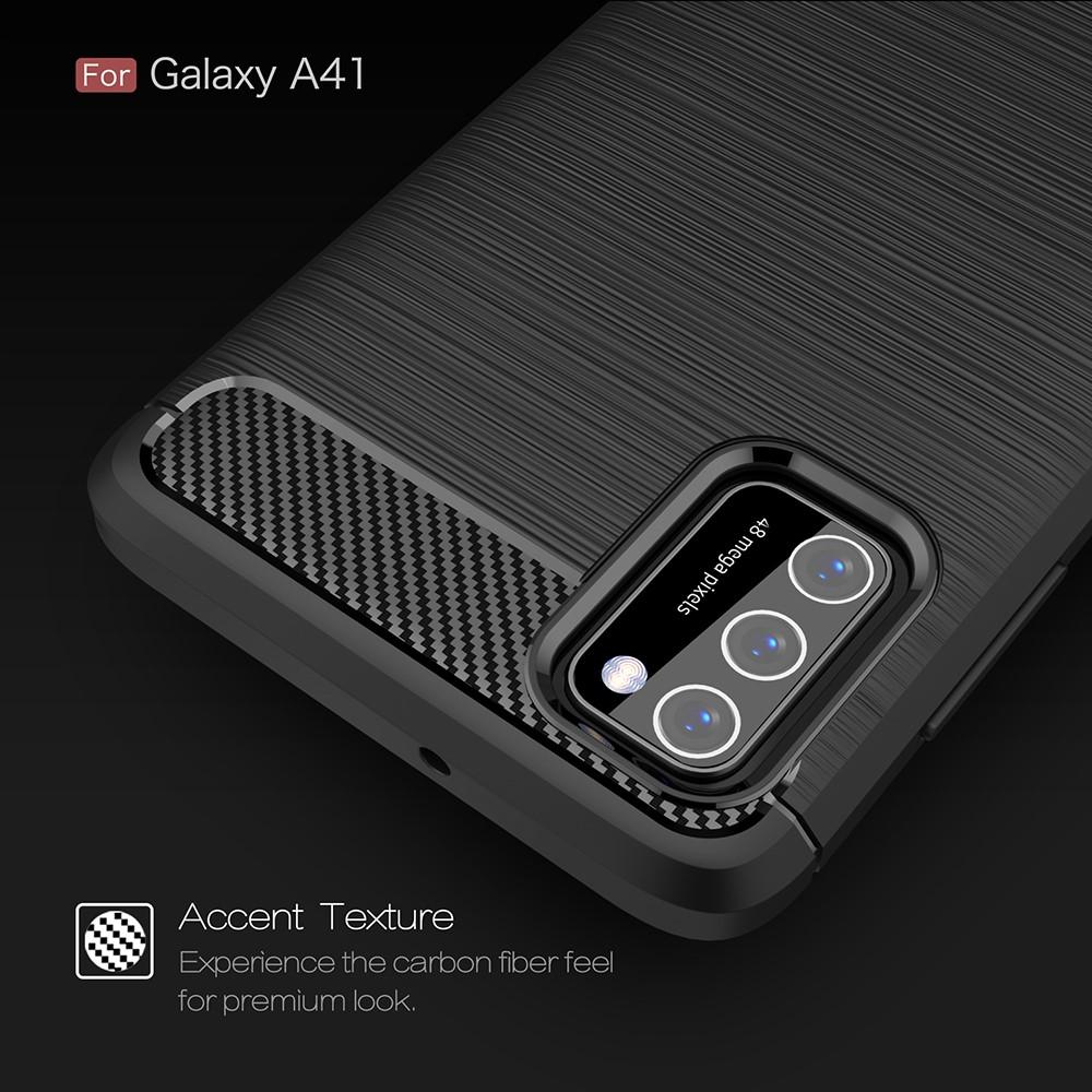 Cover TPU Brushed Samsung Galaxy A41 Nero