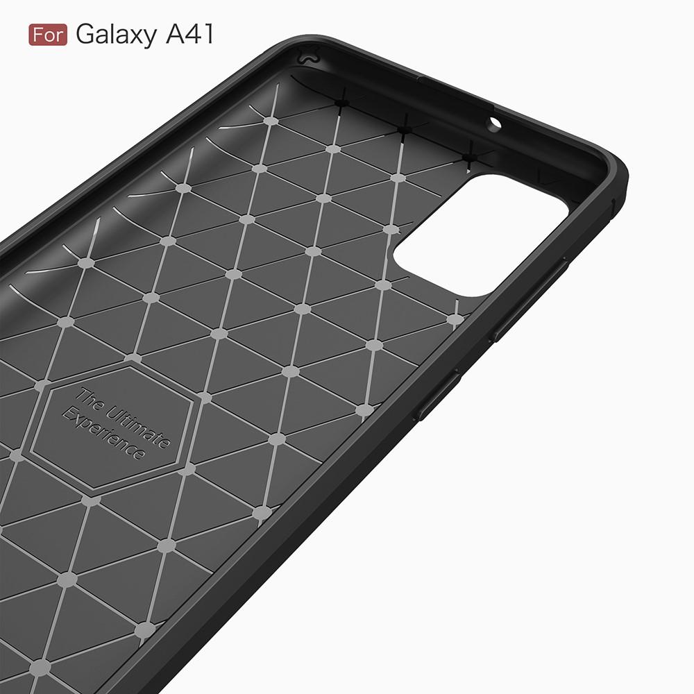Cover TPU Brushed Samsung Galaxy A41 Nero