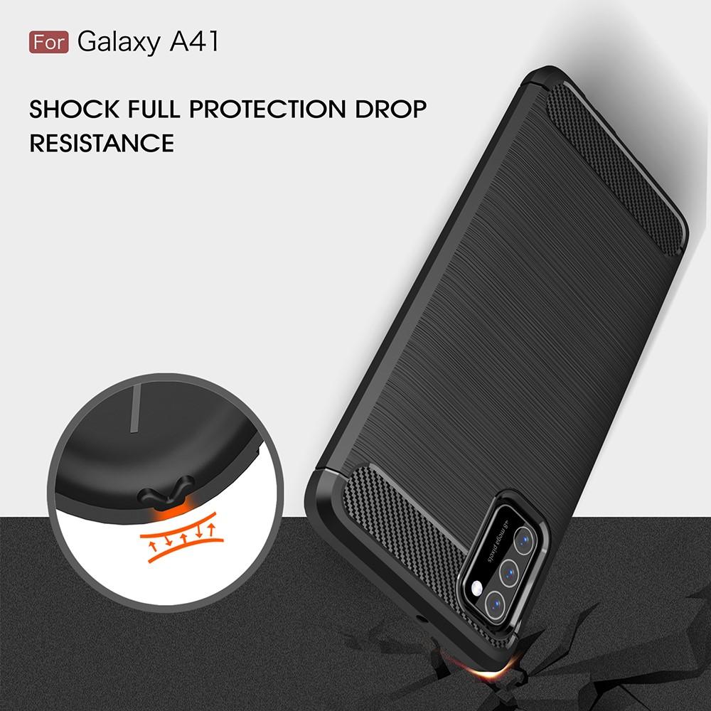 Cover TPU Brushed Samsung Galaxy A41 Nero