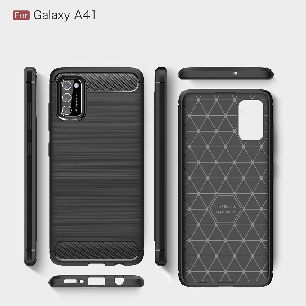 Cover TPU Brushed Samsung Galaxy A41 Nero