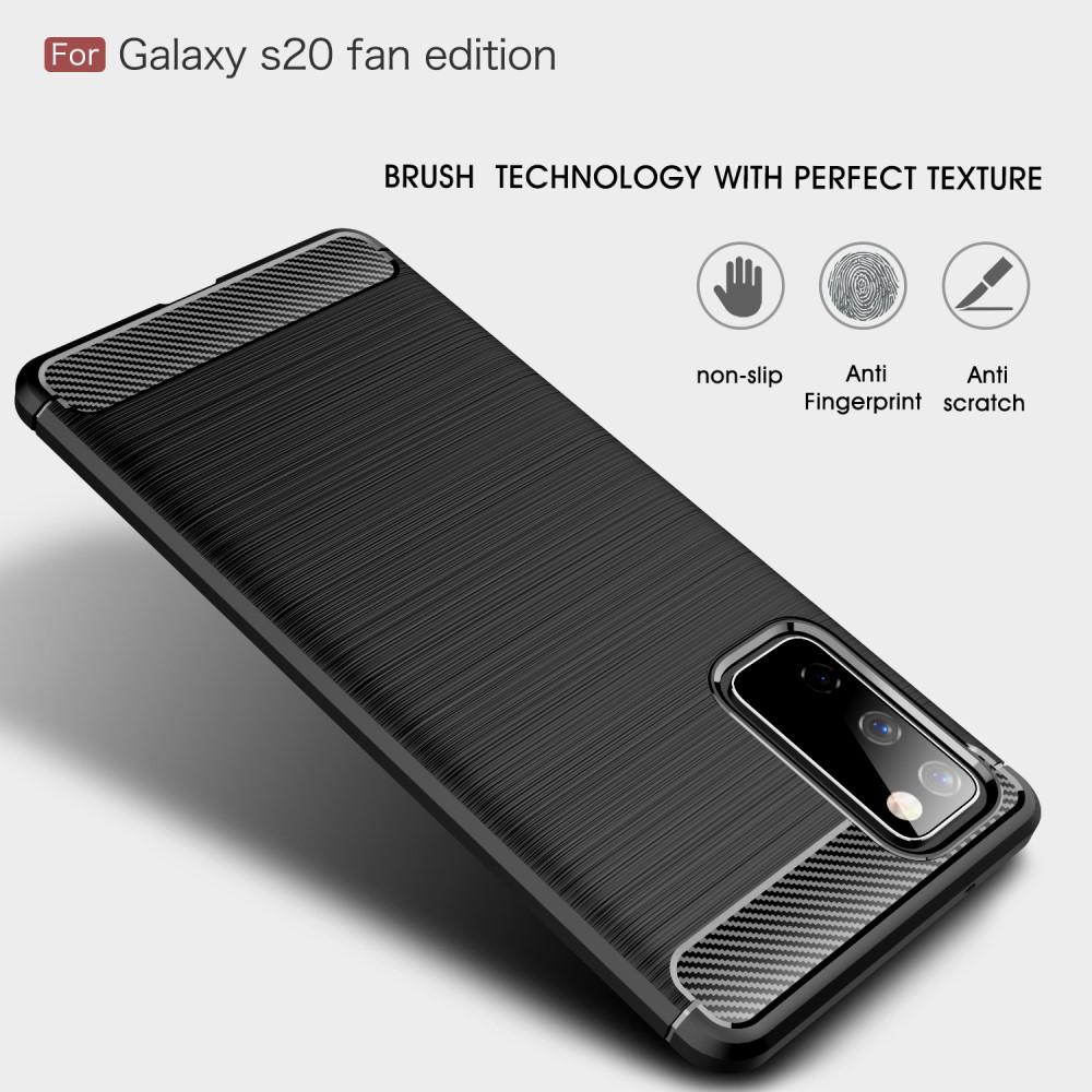 Cover TPU Brushed Samsung Galaxy S20 FE Nero