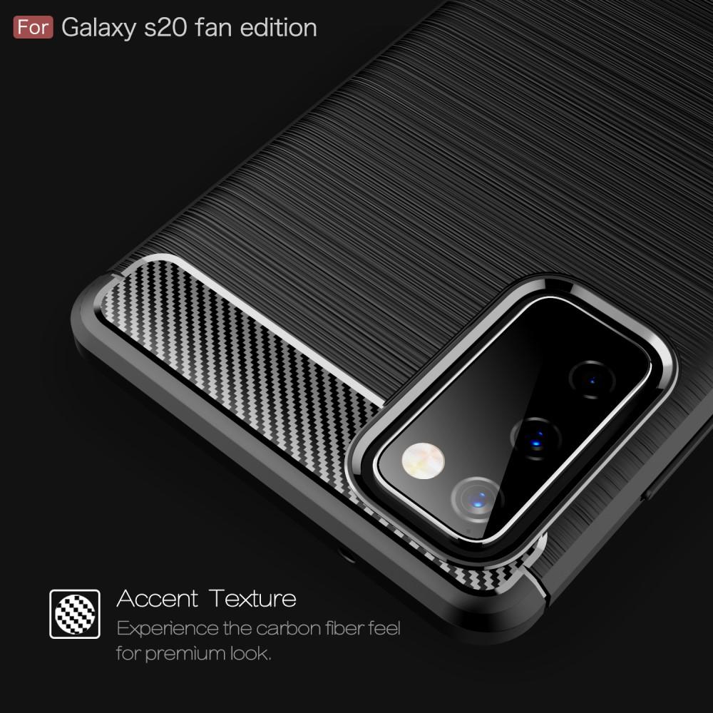 Cover TPU Brushed Samsung Galaxy S20 FE Nero
