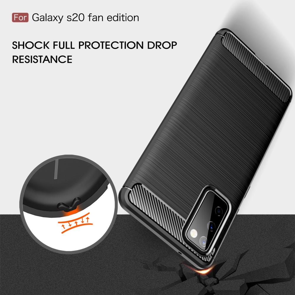 Cover TPU Brushed Samsung Galaxy S20 FE Nero