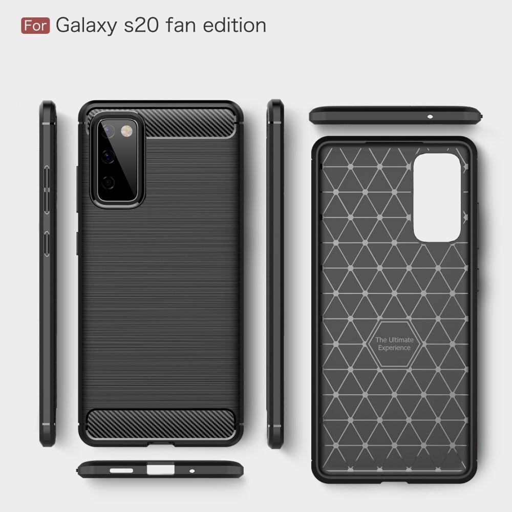Cover TPU Brushed Samsung Galaxy S20 FE Nero
