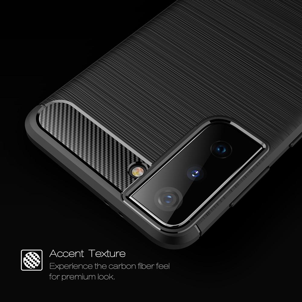 Cover TPU Brushed Samsung Galaxy S21 Nero