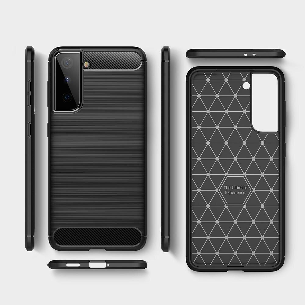 Cover TPU Brushed Samsung Galaxy S21 Plus Nero
