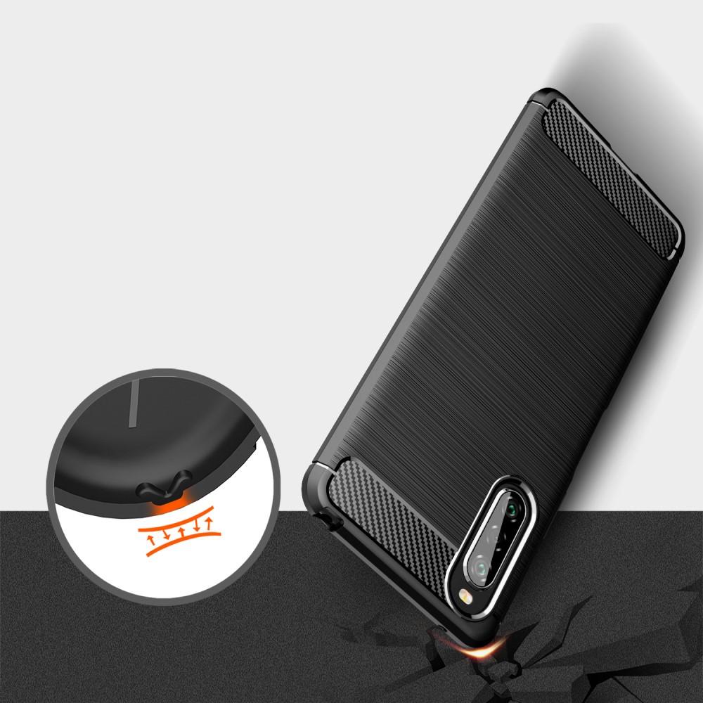 Cover TPU Brushed Sony Xperia 10 II Nero