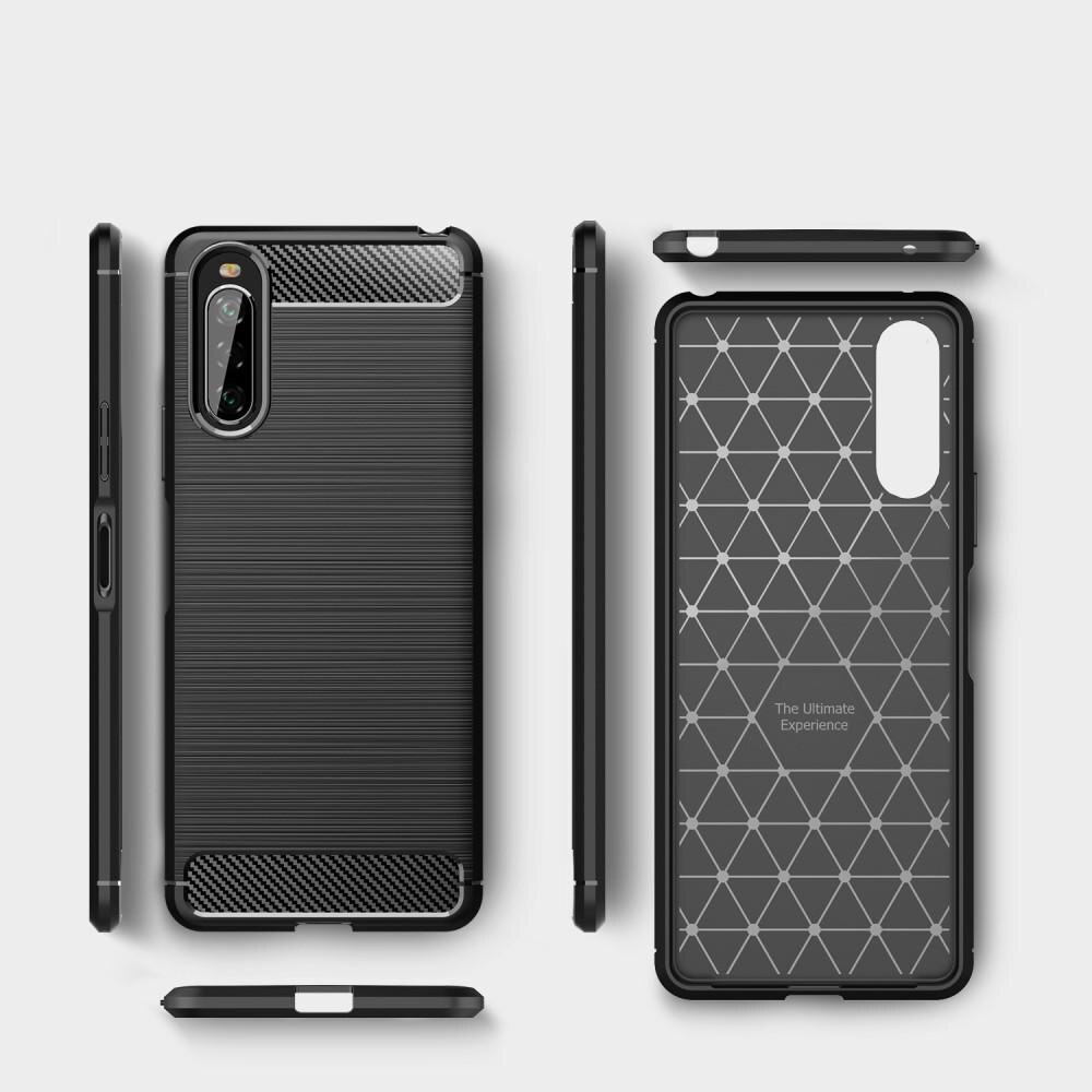 Cover TPU Brushed Sony Xperia 10 II Nero