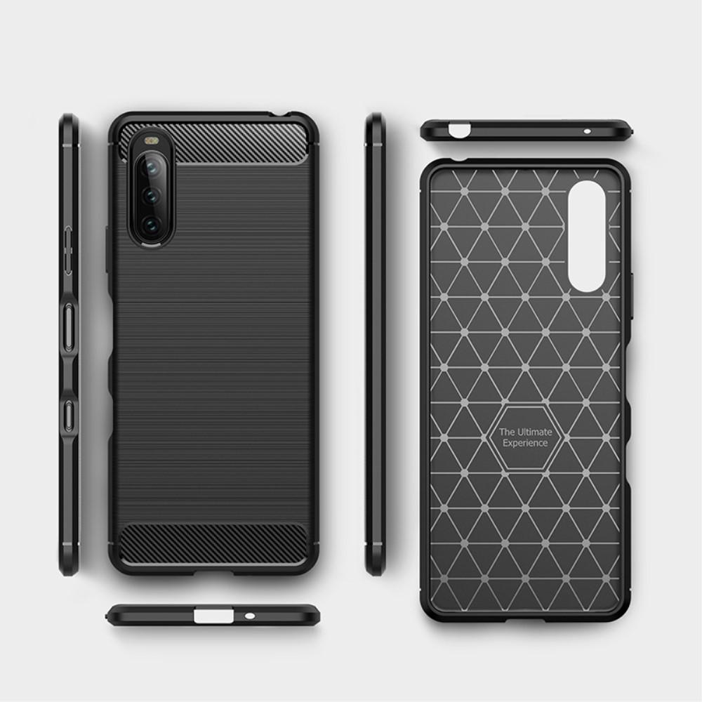 Cover TPU Brushed Sony Xperia 10 III Nero