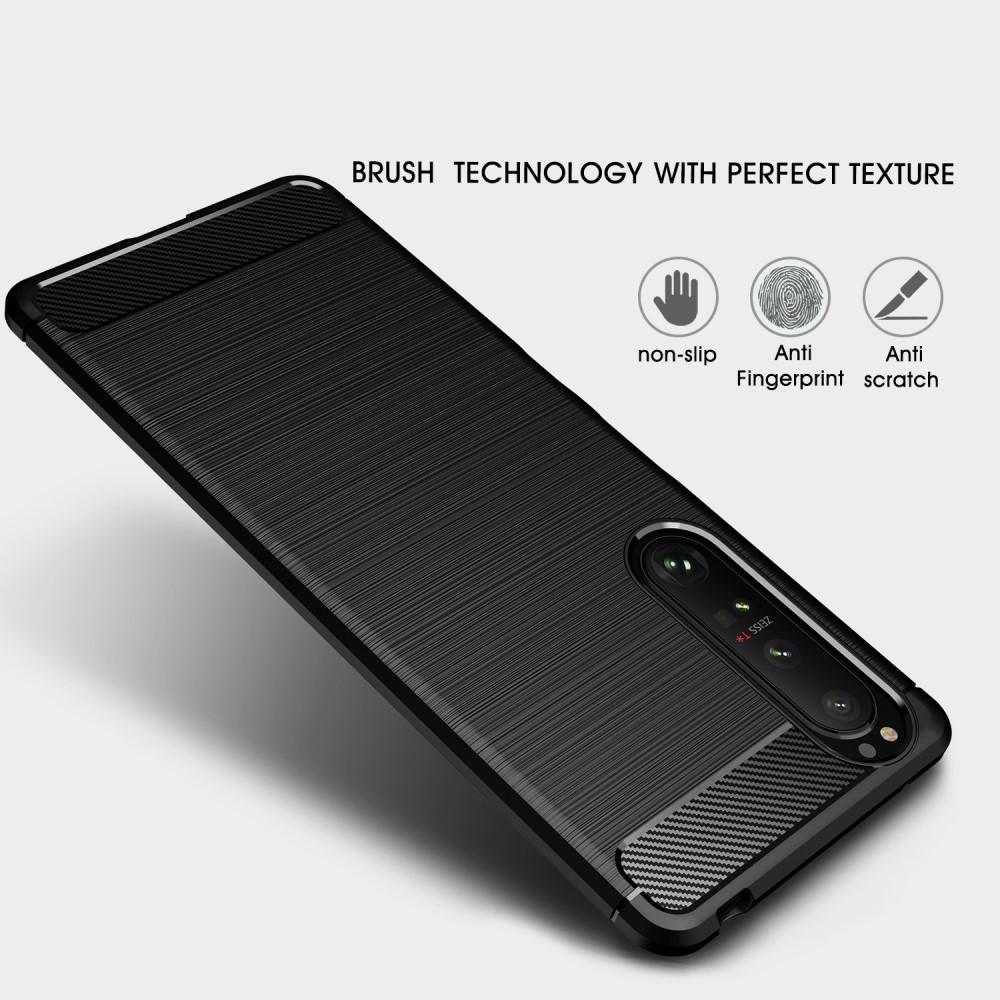 Cover TPU Brushed Sony Xperia 1 III Nero