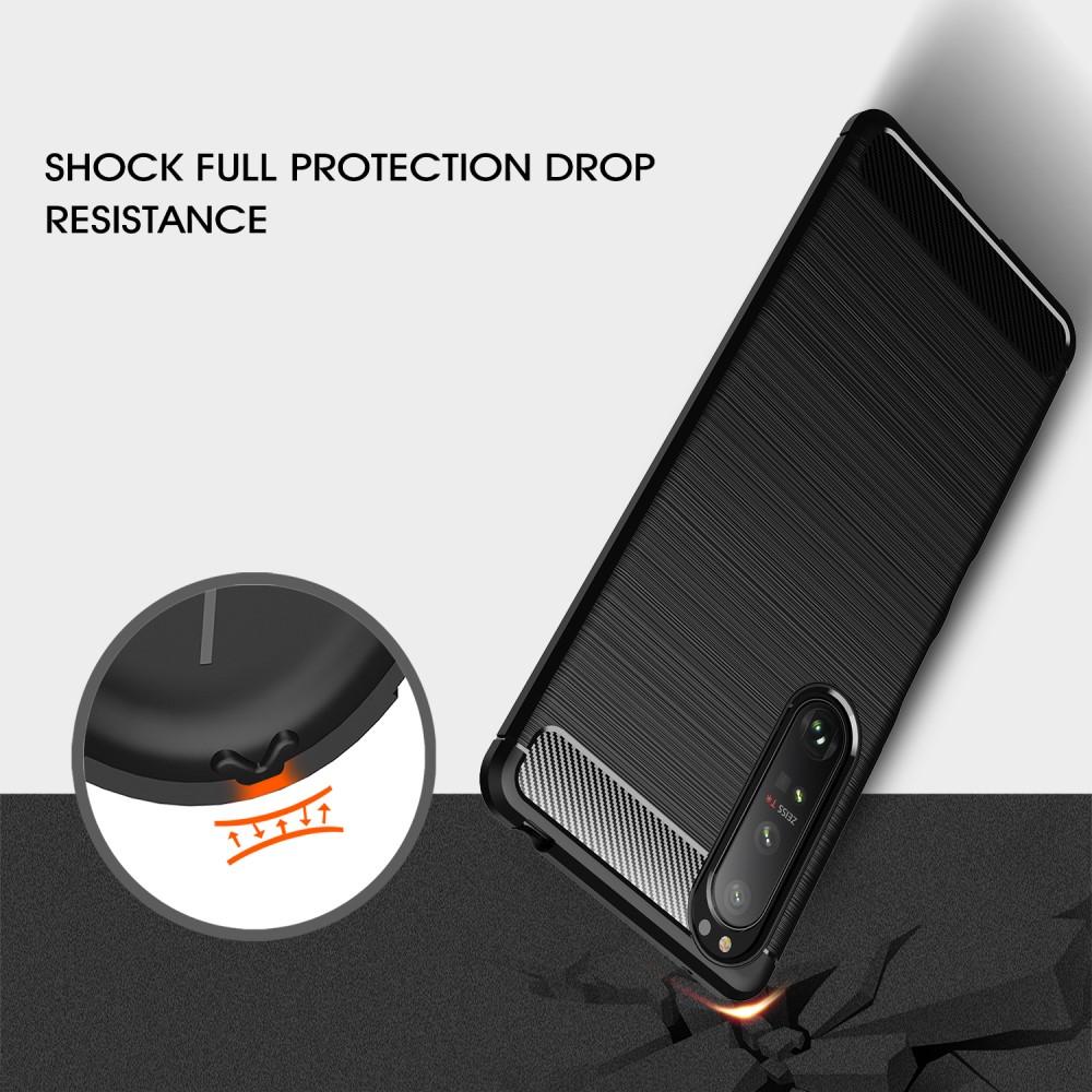 Cover TPU Brushed Sony Xperia 1 III Nero