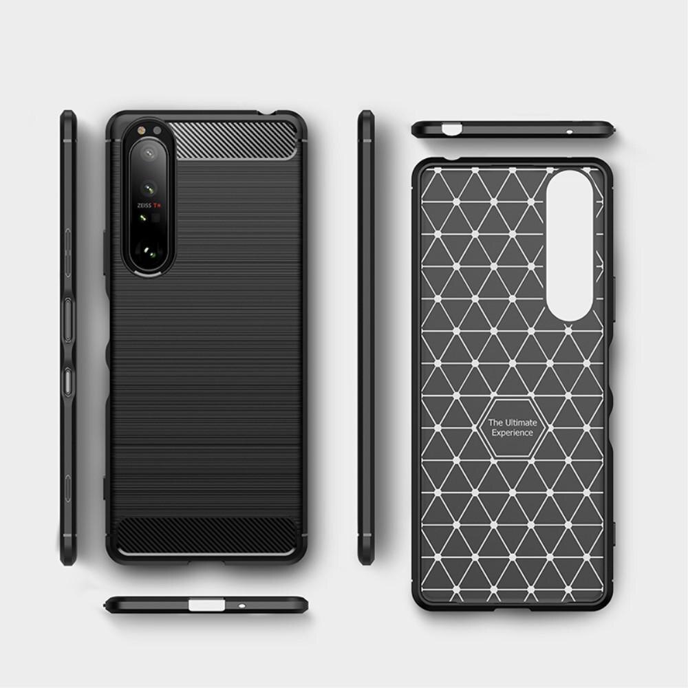 Cover TPU Brushed Sony Xperia 1 III Nero