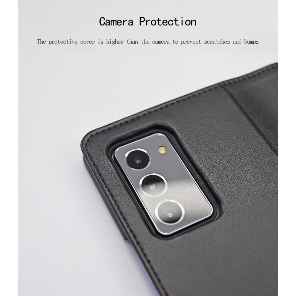 Custodia a portafoglio in vera pelle Samsung Galaxy Z Fold 2, nero