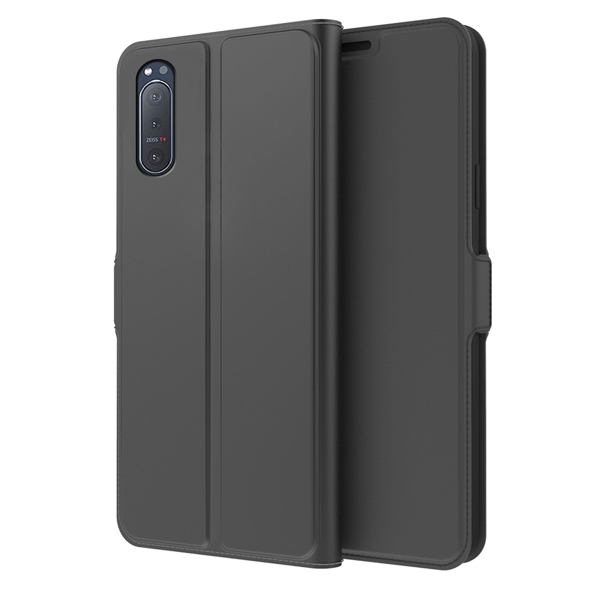 Cover portafoglio Slim Card Wallet Sony Xperia 5 II Nero