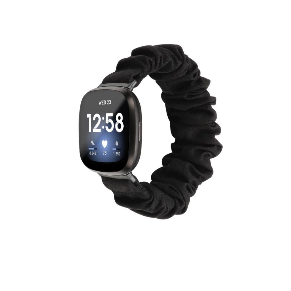 Cinturino Scrunchie Fitbit Versa 3/Sense Nero