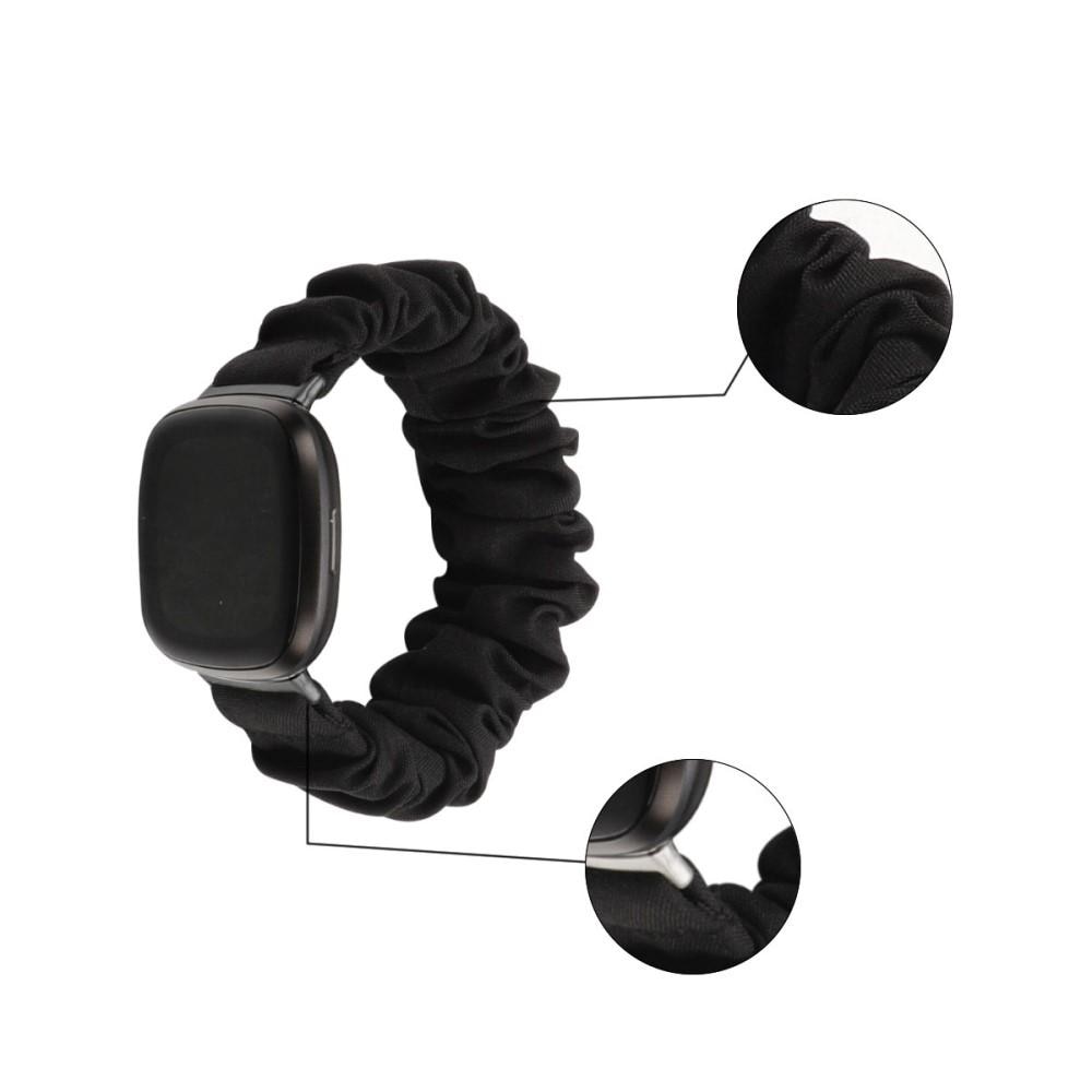 Cinturino Scrunchie Fitbit Versa 3/Sense Nero