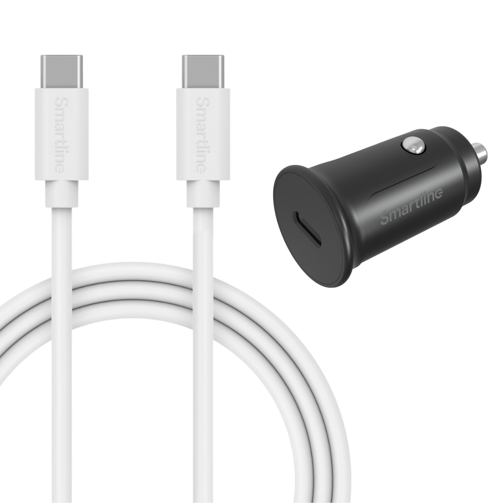 Caricatore per automobile completo per OnePlus 12 - Cavo da 1m e caricatore USB-C - Smartline